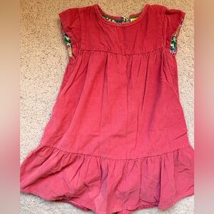 Mini Boden Sz 4-5 Fall Thanksgiving Corduroy Dress Rose
